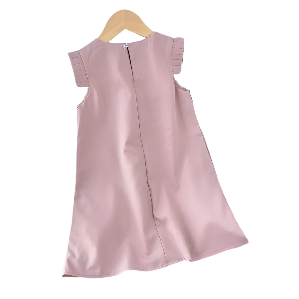 Girl's Summer Dress with Appliqué Flowers