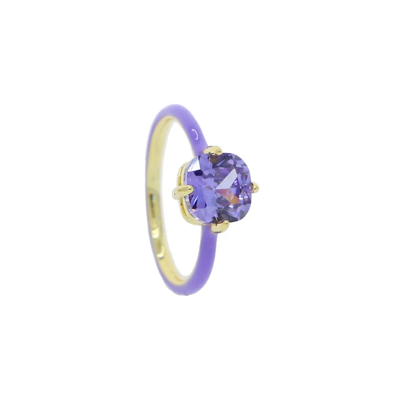 Pastel Enamel Tear Drop Ring