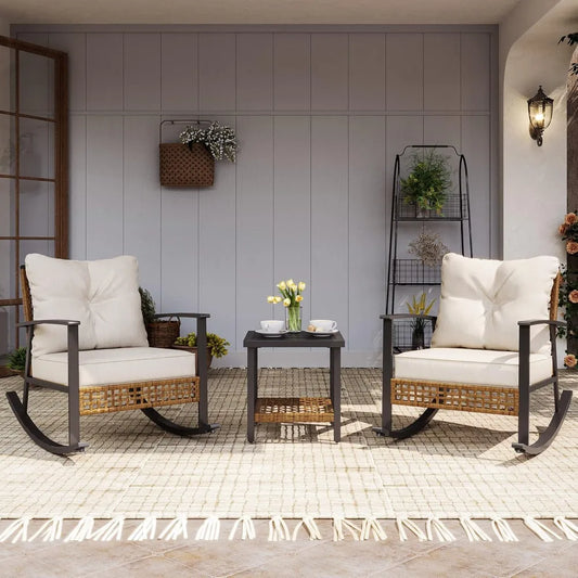 Rattan 3 Piece Outdoor Patio Set