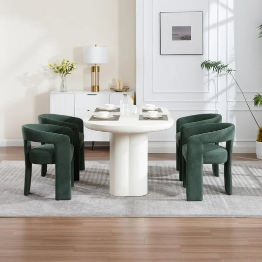 Set of 2 Upholstered Barrel Accent Chairs (4 color options)