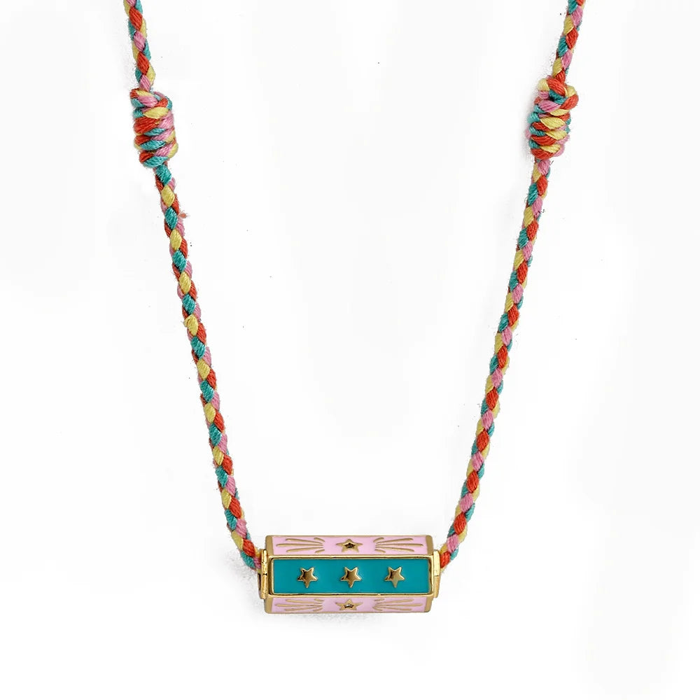 Evil Eye Handmade Braided Necklace