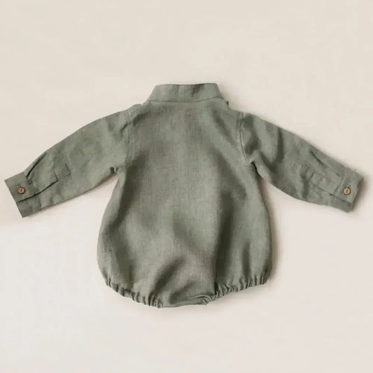Baby Boy Long-Sleeved Button-up Onesie