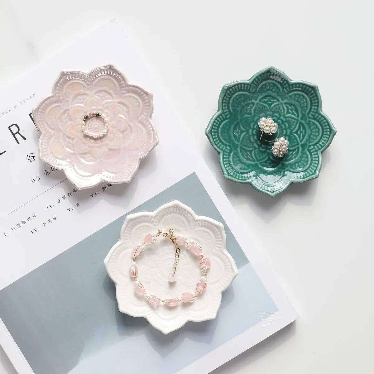 Mandala Ceramic Trinket Tray