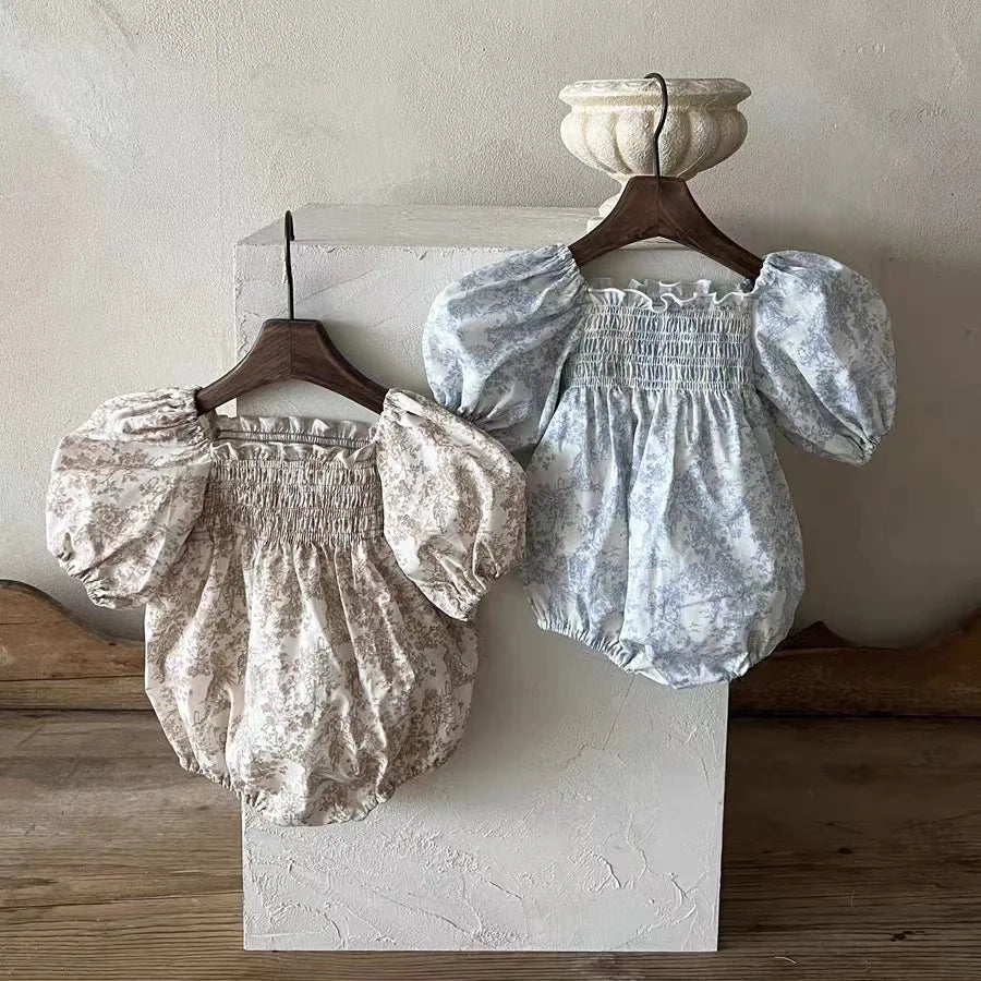 Baby Girls Floral Bubble Onesie