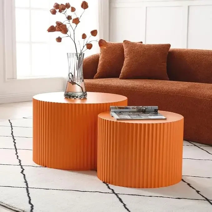 Round Nesting Coffee Tables Set