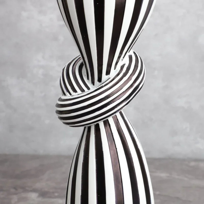 Striped Knot Single Candle Holder