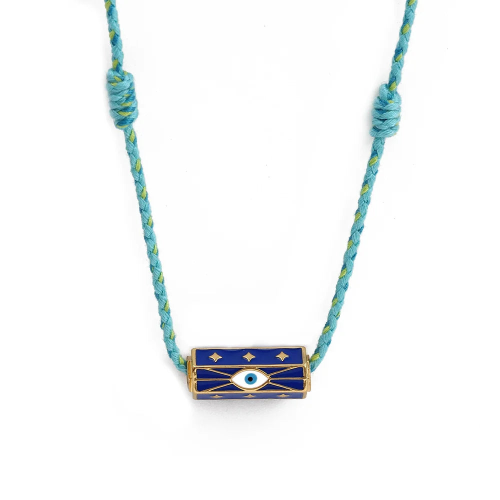 Evil Eye Handmade Braided Necklace