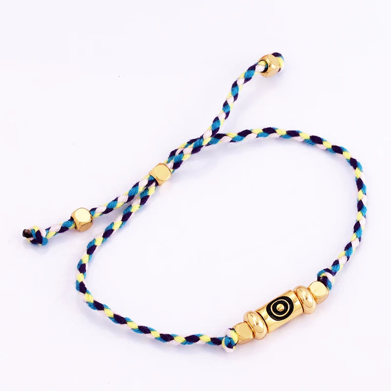 Cotton Cord Evil Eye Bracelet