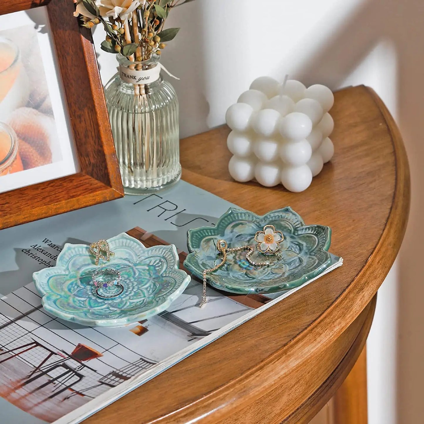 Mandala Ceramic Trinket Tray