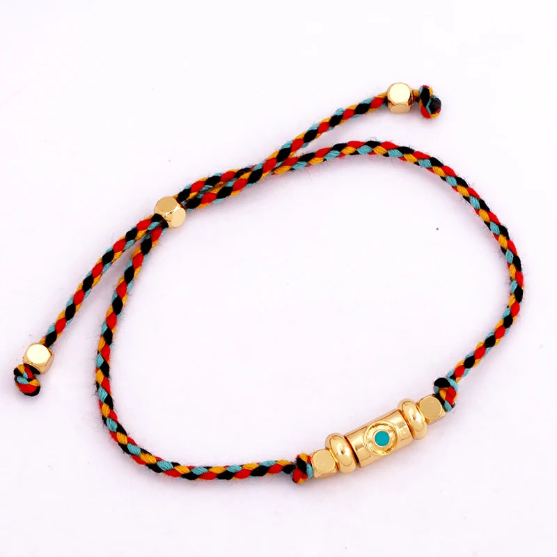 Cotton Cord Evil Eye Bracelet