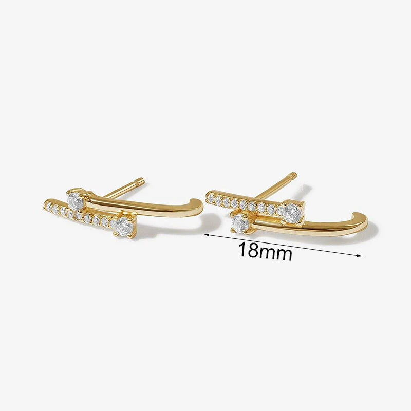 Gold Plated Cubic Zirconia Earrings (8 style options)