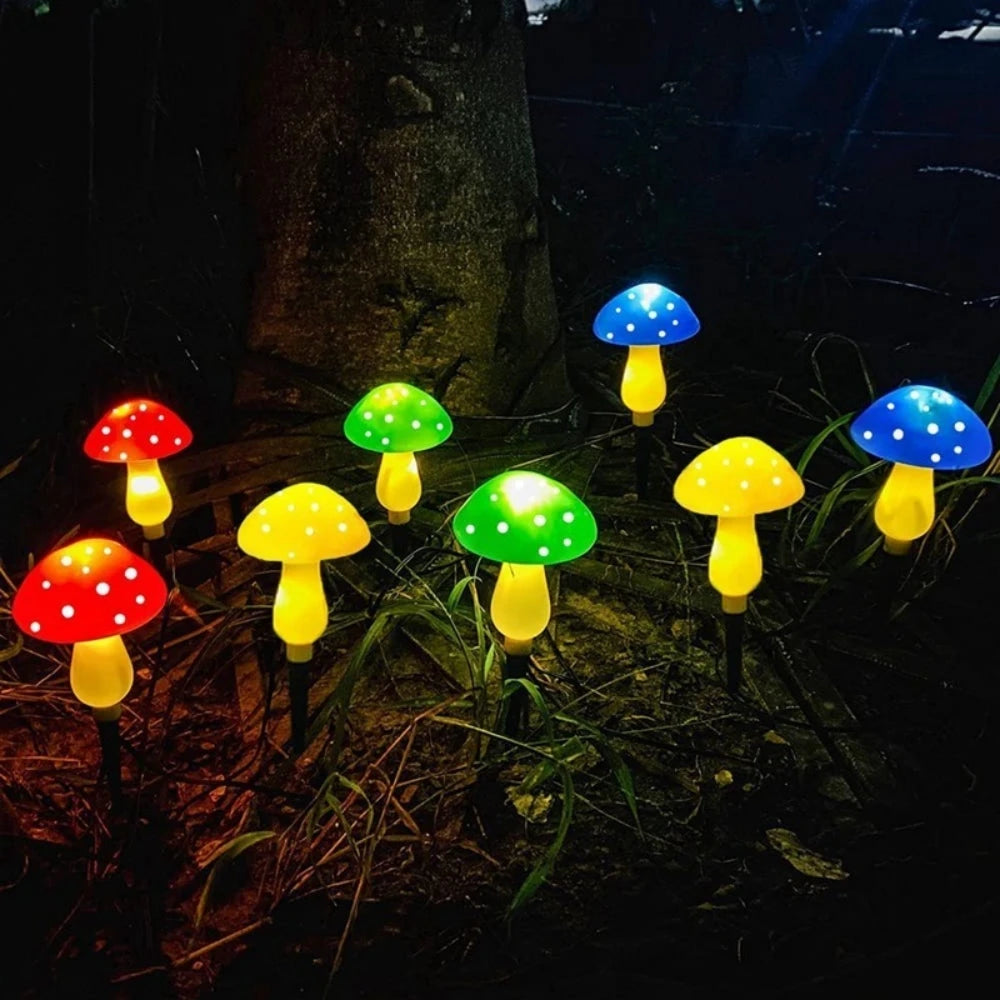 Solar Outdoor Mushroom Garden Light