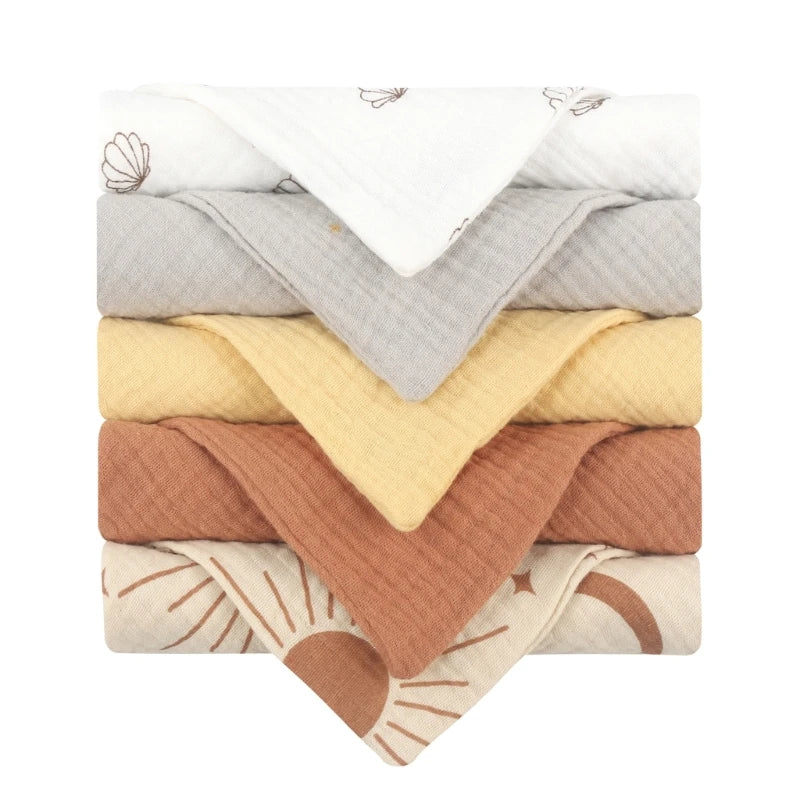 Muslin Wash Cloths for Babies (5 pieces)