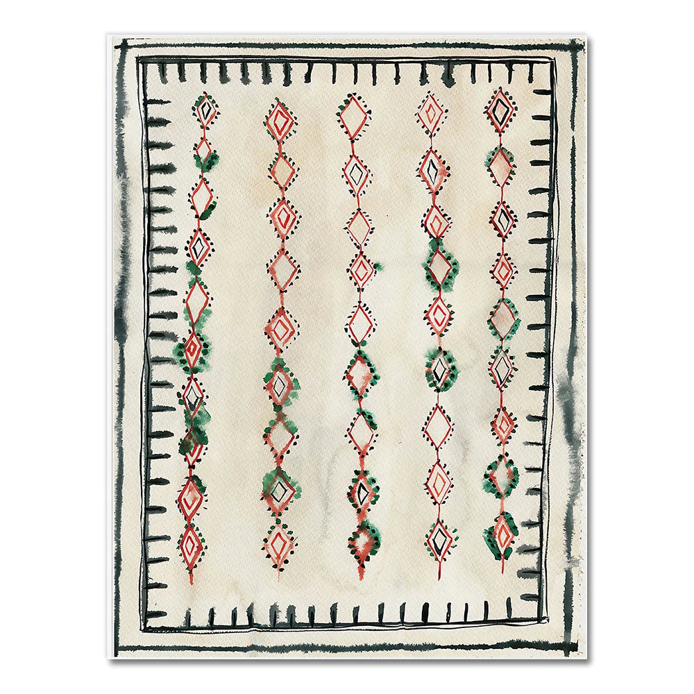 Moroccan Rug Art Poster Prints