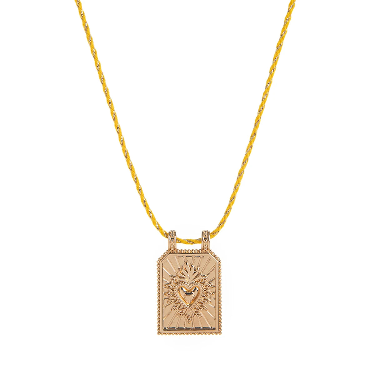 Colored Heart Tarot Card Pendant Necklace
