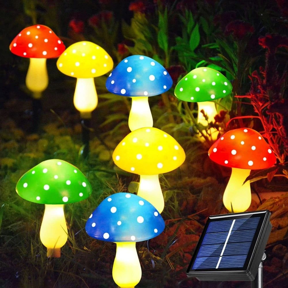 Solar Outdoor Mushroom Garden Light