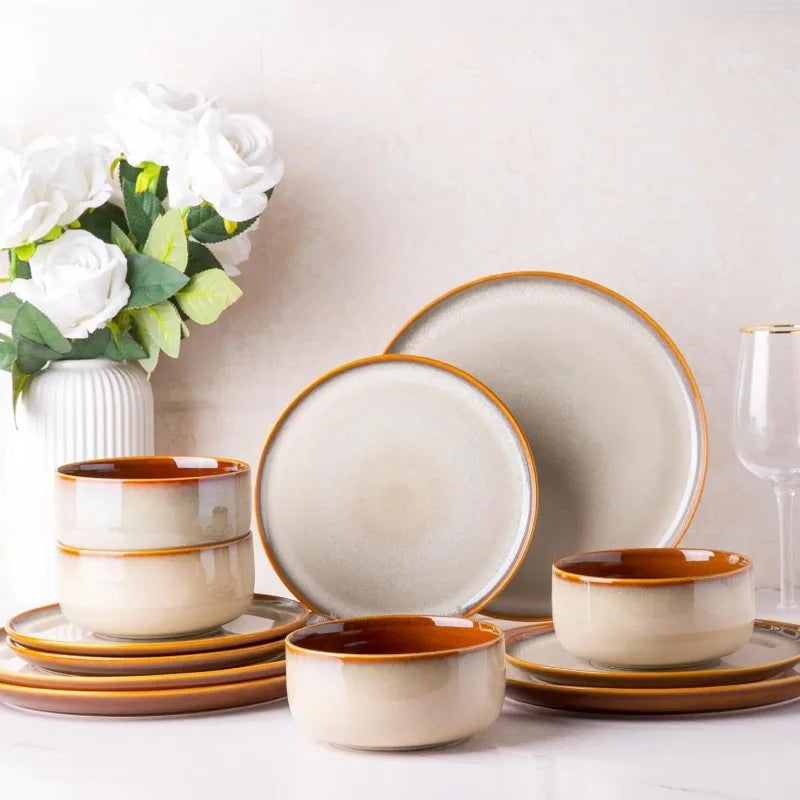 12 Piece Ceramic Dinnerware Set