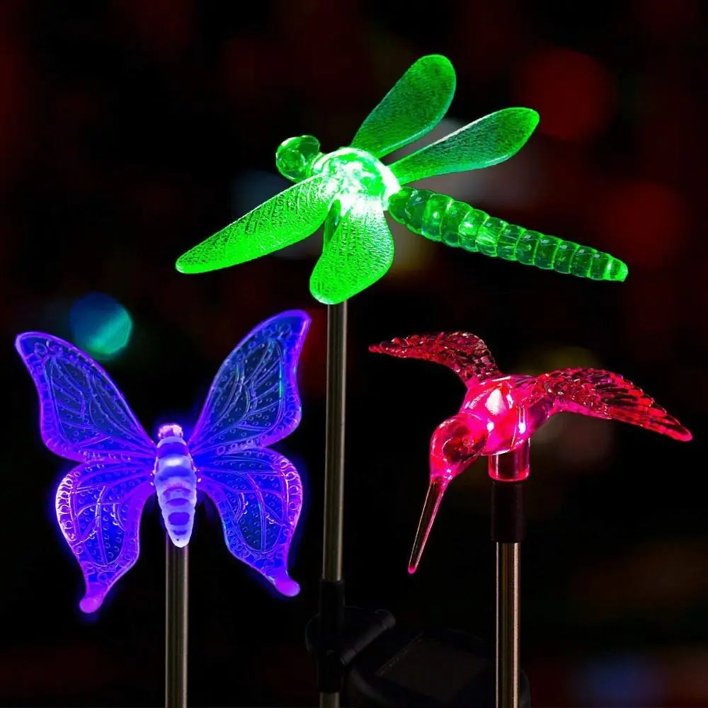 Solar Powered Garden Light (Butterfly, Dragonfly, or Bird)