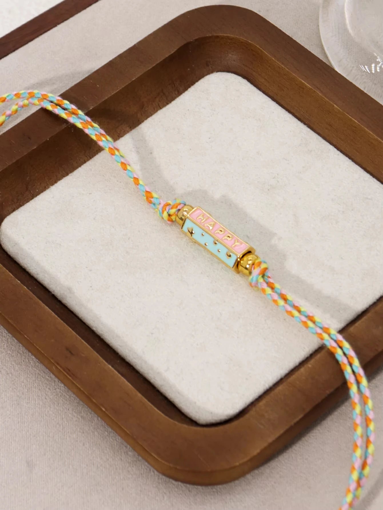 Handmade Braided Rope Pendant Necklace with Charms