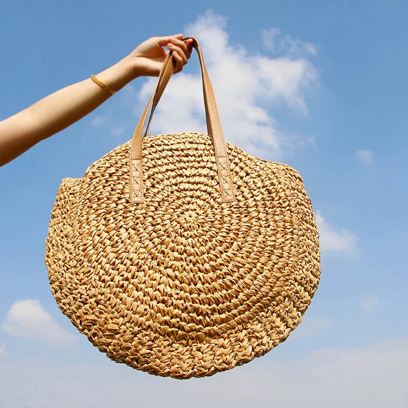 Straw Beach Bag (various options)
