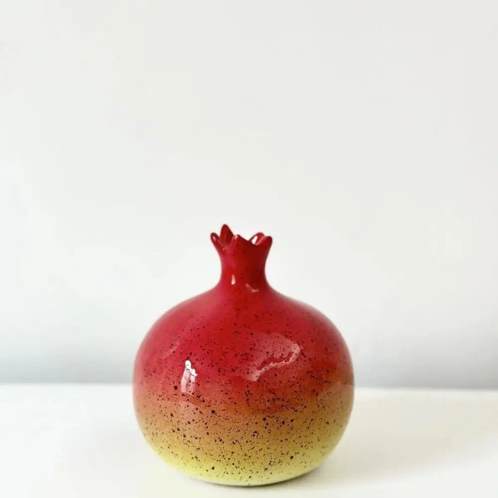 Ceramic Lemon & Pomegranate Vase