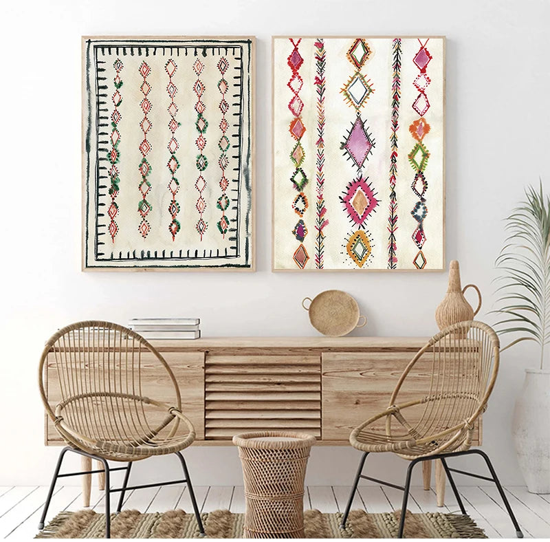 Moroccan Rug Art Poster Prints