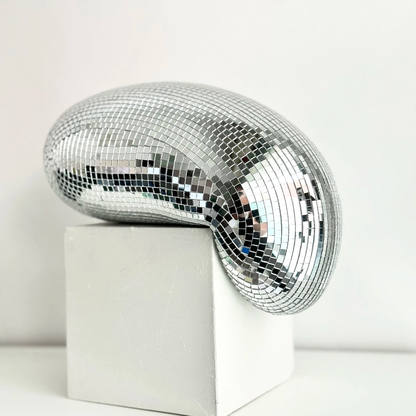 Melted Disco Ball Shelf Decor