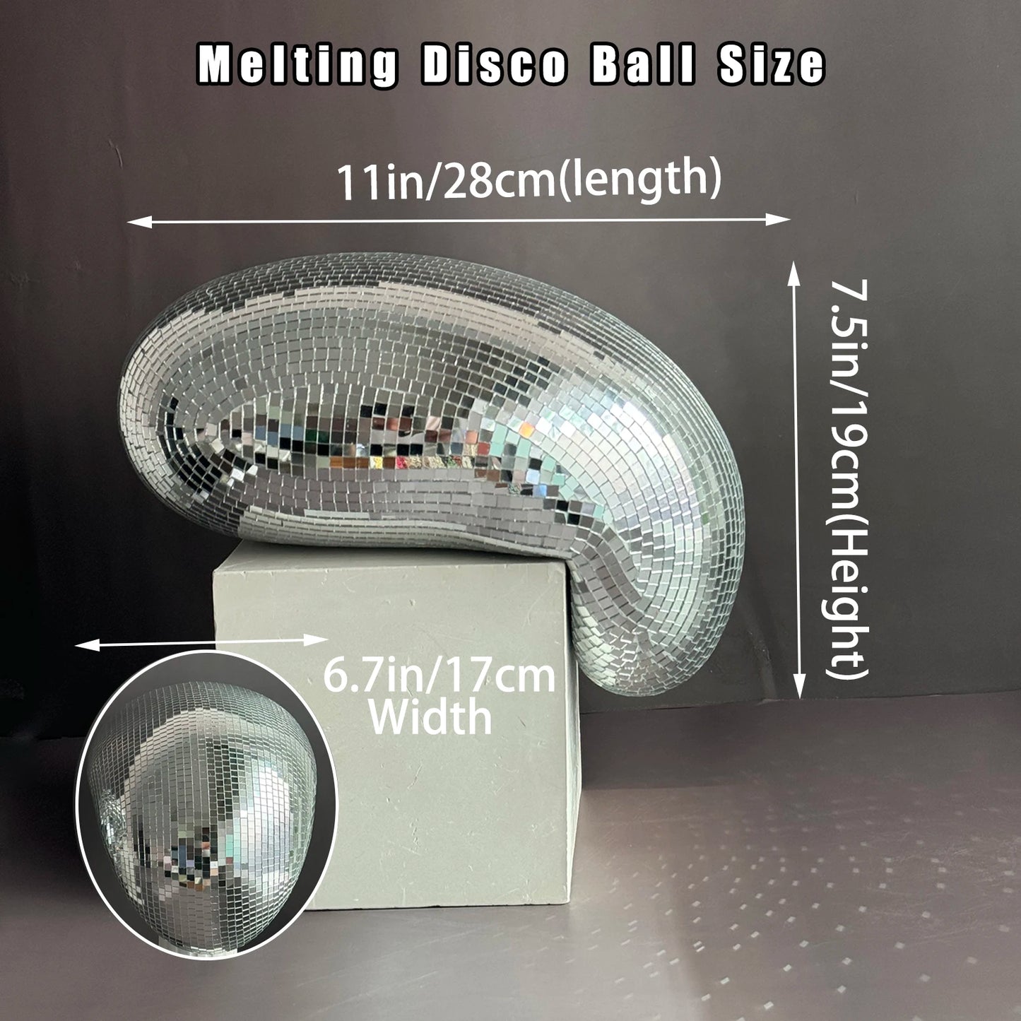 Melted Disco Ball Shelf Decor