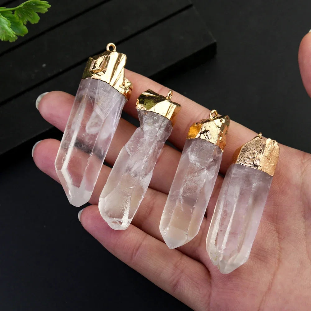 Natural Crystal Druzy Irregular Shape Pendant (1 piece, 44-60mm)