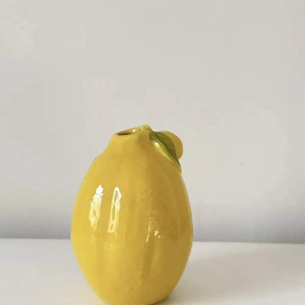 Ceramic Lemon & Pomegranate Vase