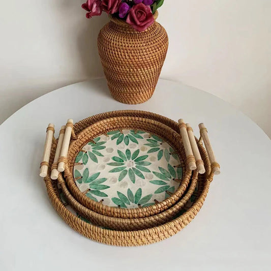 Handmade Rattan Woven Tray