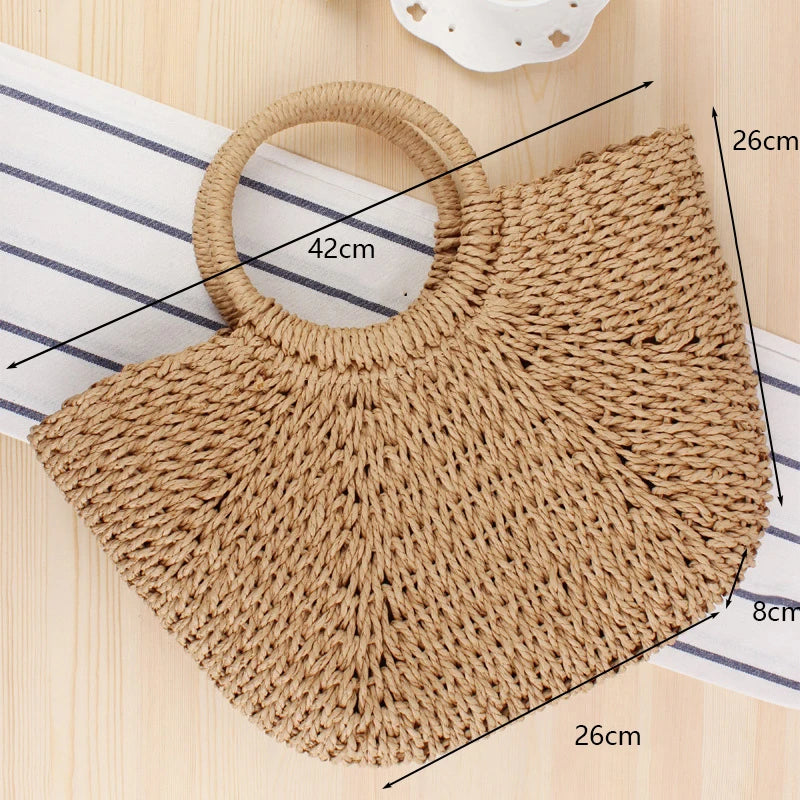 Straw Beach Bag (various options)