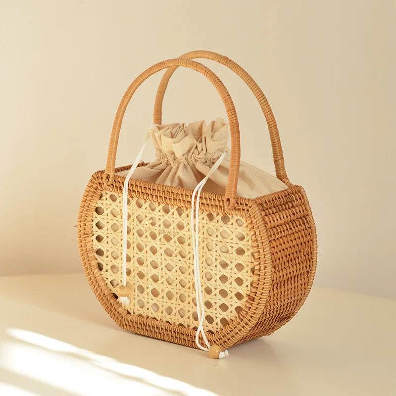 Rattan Basket Bag