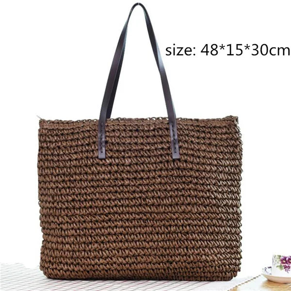 Straw Beach Bag (various options)