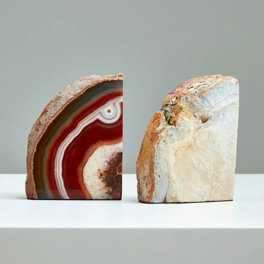 Large Agate Bookends
