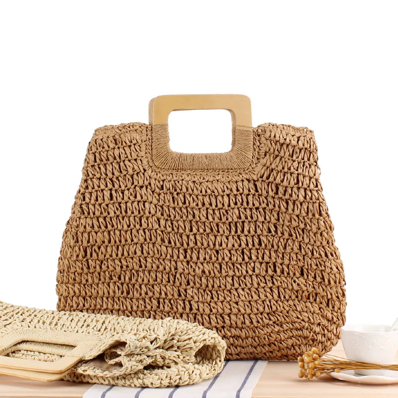 Straw Beach Bag (various options)