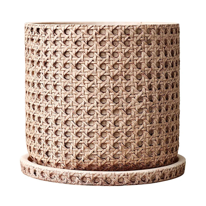 Woven Cement Flowerpot