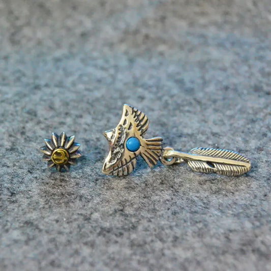 Flying Eagle Sterling Silver Earrings Single Earring.