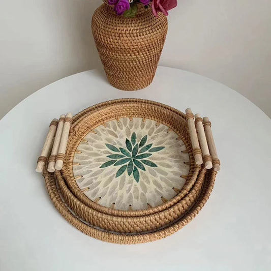 Handmade Rattan Woven Tray